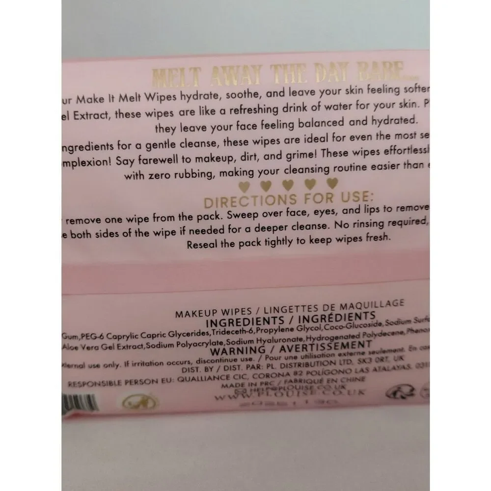 P.Louise - Make It Melt Makeup Remover Wipes - Cherry Blossom